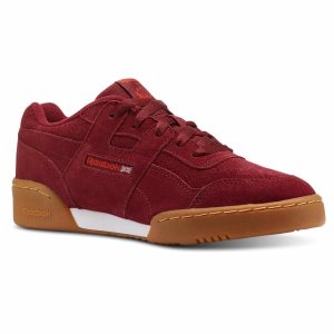 Reebok Workout Plus Turnschuhe Kinder - Bordeaux/Weiß - DE 506-HCD